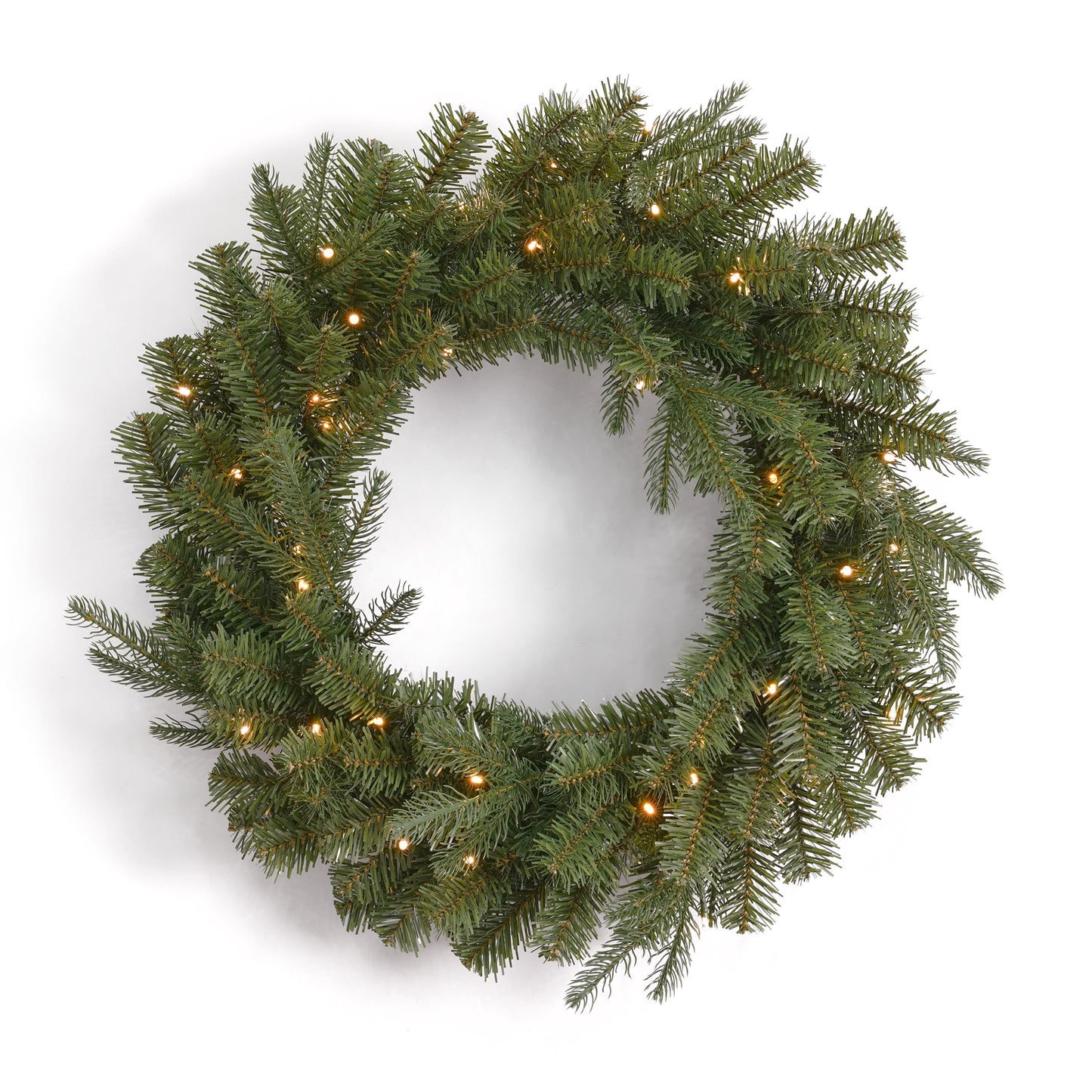Valley Pine 24in Pre-Lit Wreath, Battery Operated