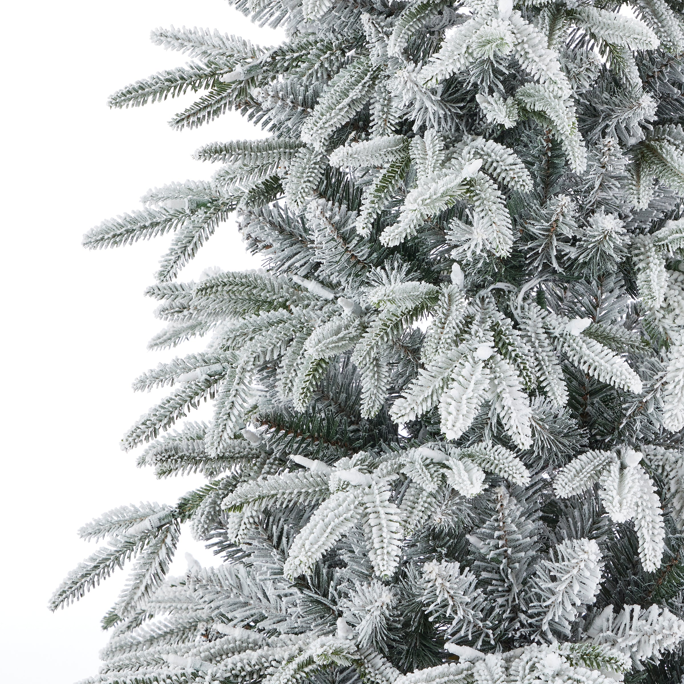 Shadow Woods Flocked Spruce Pre-Lit Tree with Warm White LED Lights