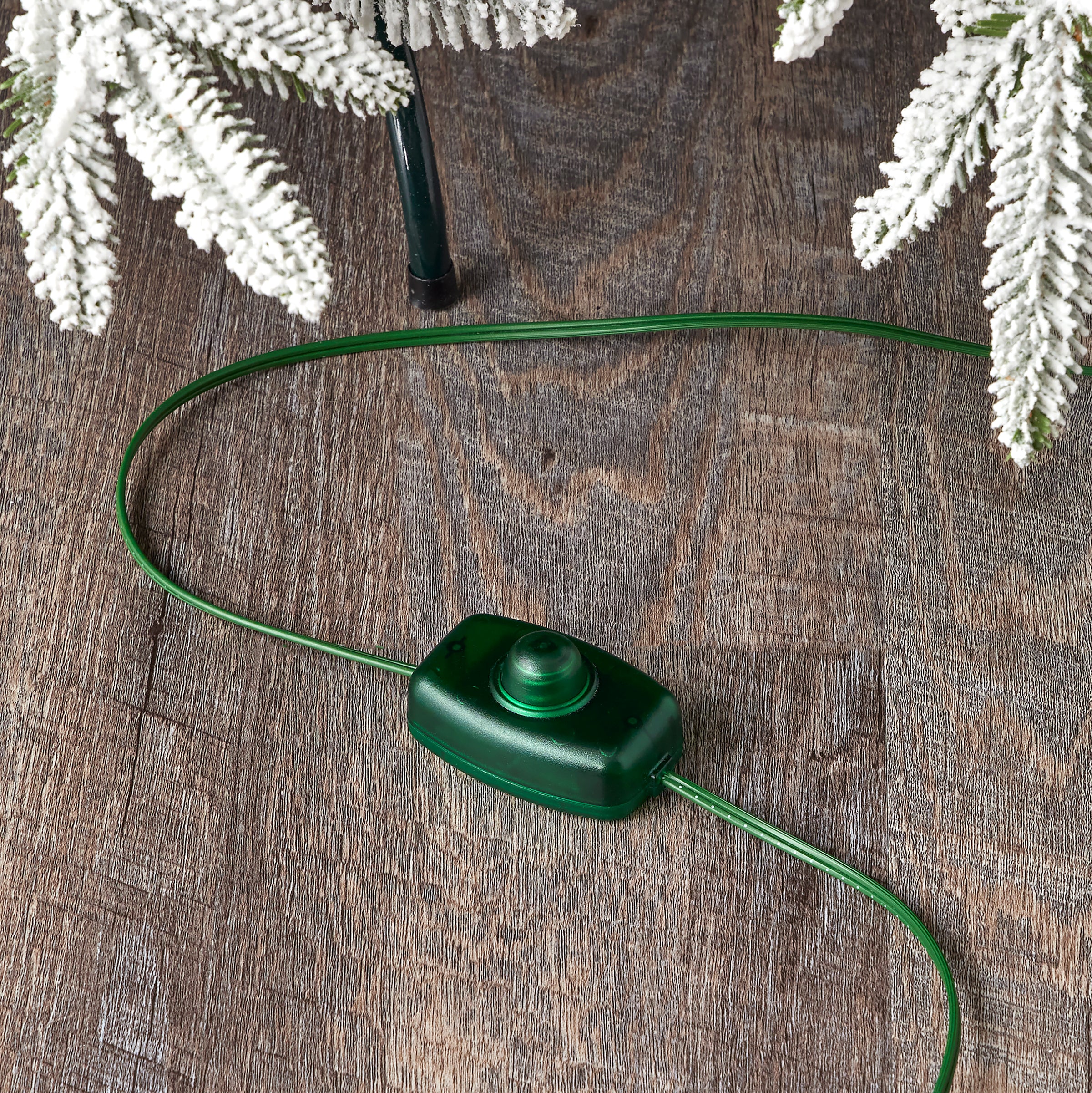 Shadow Woods Flocked Spruce Pre-Lit Tree with Warm White LED Lights