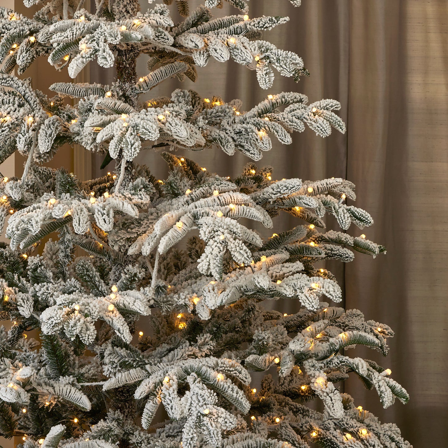 Jackson Flocked Artificial Pre-Lit Pine Tree