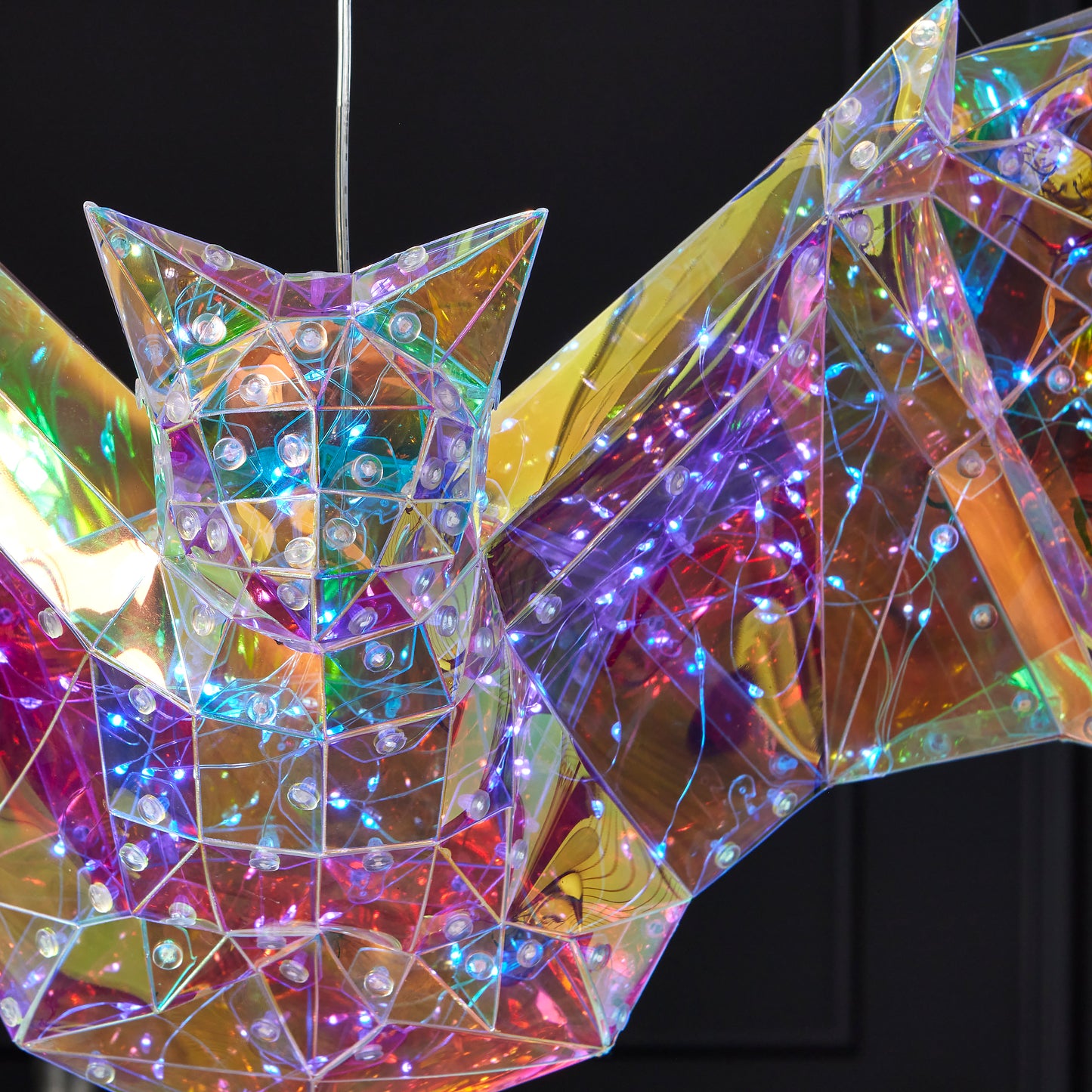 Prismatic Iridescent Phantom Bat 20", LED lights