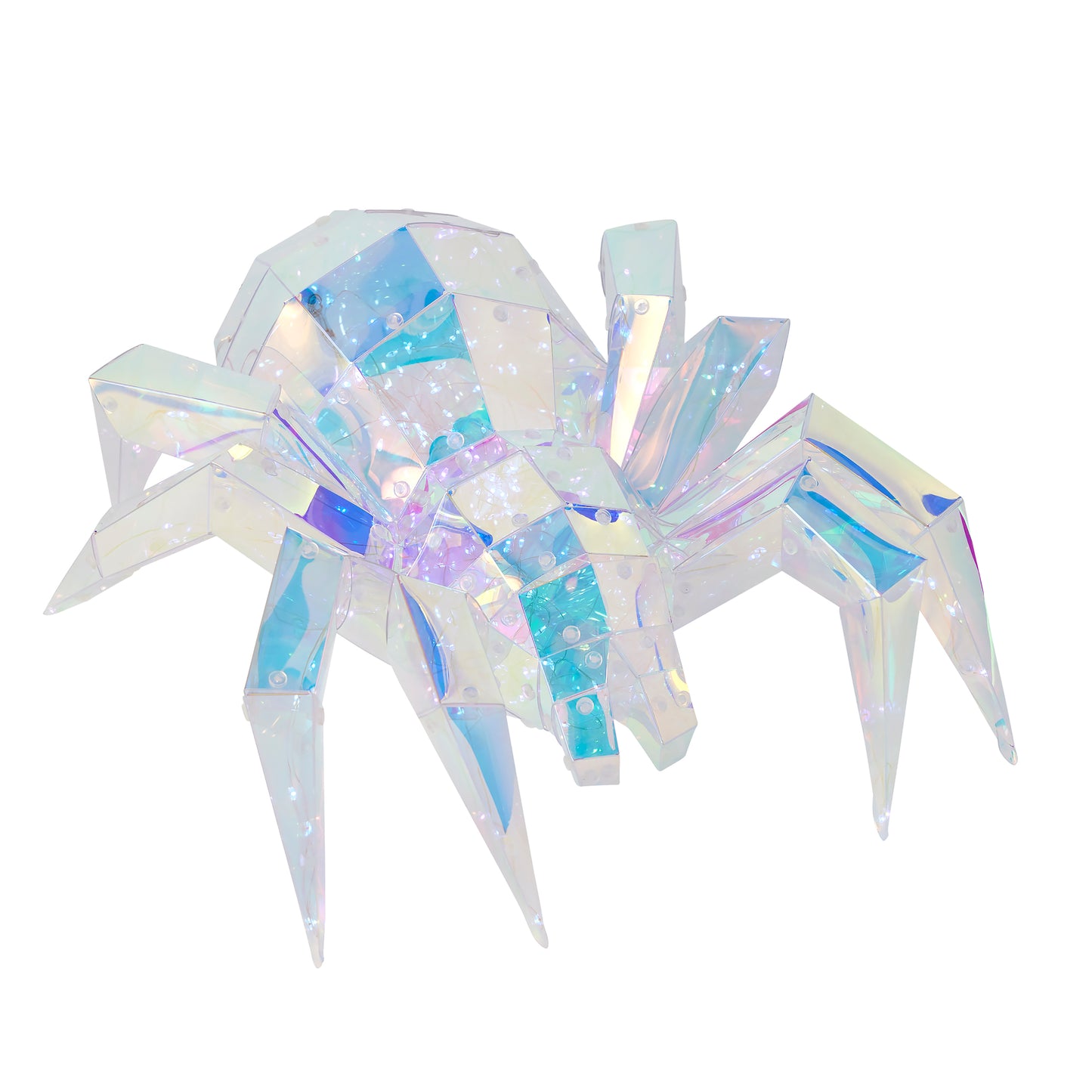 Prismatic Iridescent Spider 14", LED lights