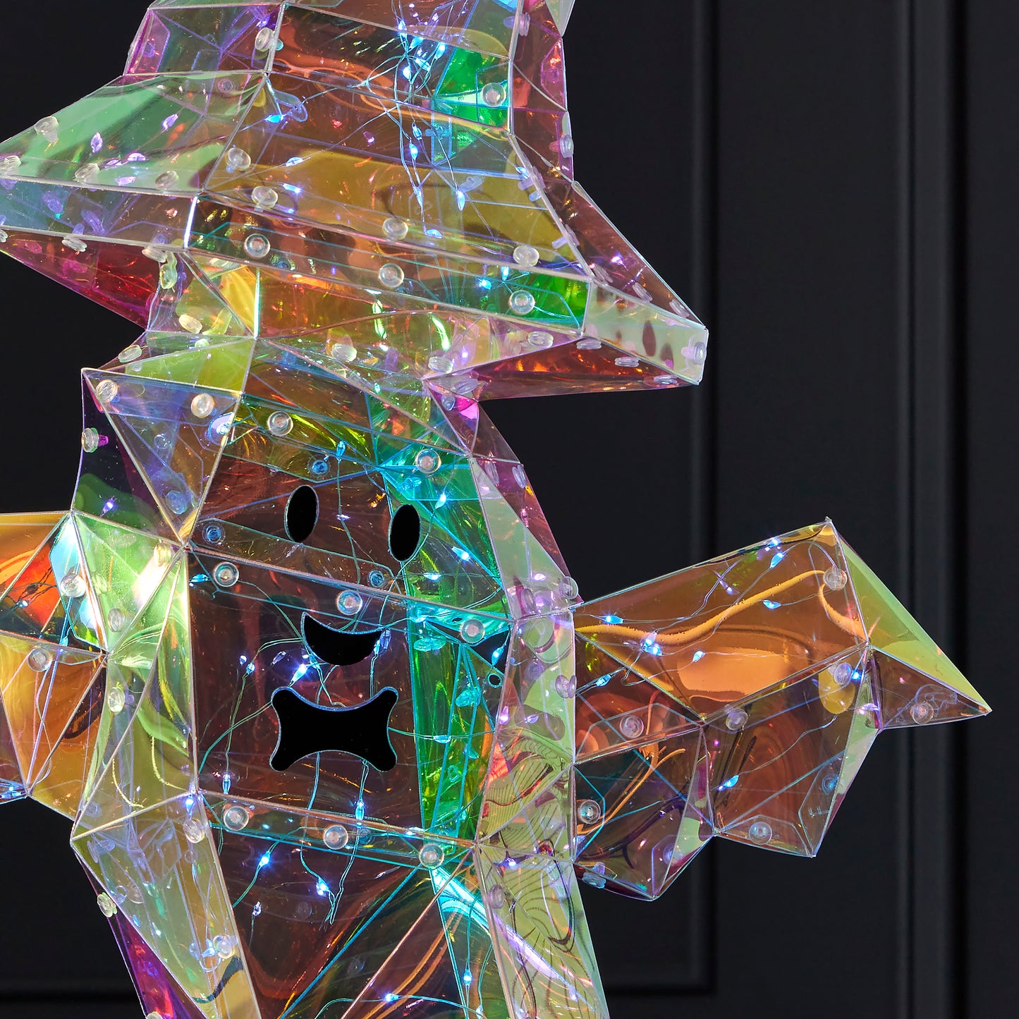 Prismatic Iridescent Wizard Ghost 16", LED lights