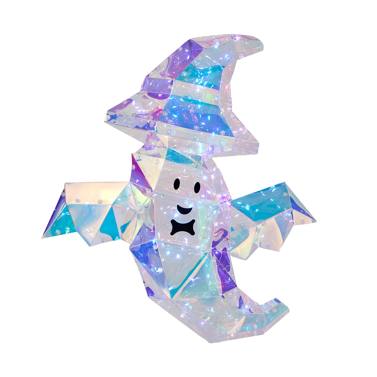 Prismatic Iridescent Wizard Ghost 16", LED lights