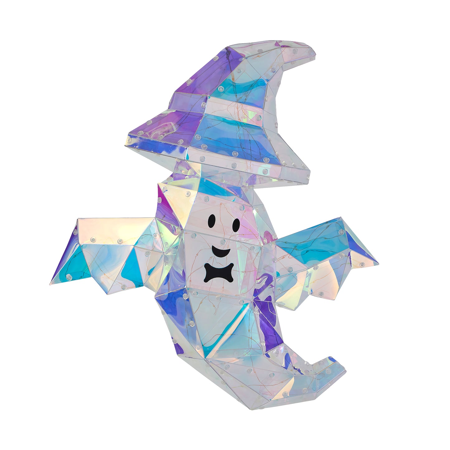 Prismatic Iridescent Wizard Ghost 16", LED lights