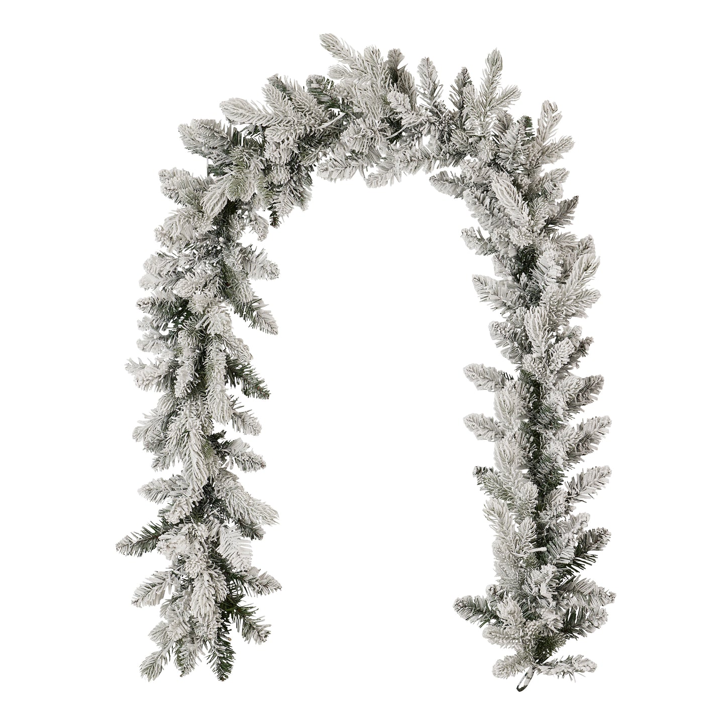 Palmetto Pine 6ft Flocked Garland Pre-lit with 50 Dual LED lights and 9 Functions (Battery-Operated)