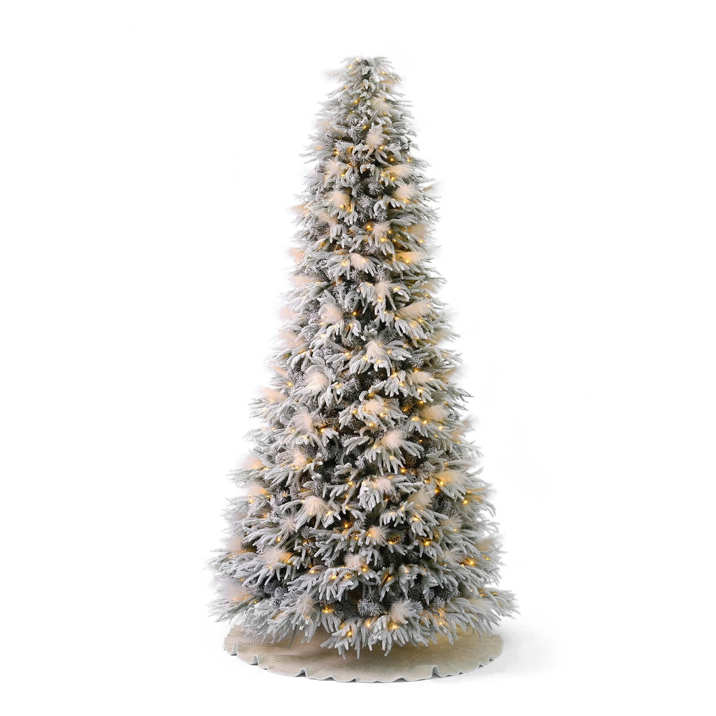 Pine and Pampas Tree with Warm White LED Lights