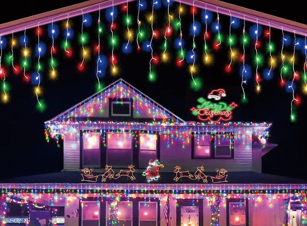 Vivvi App-Based Customizable, Color-changing Icicle Lights - 16 ft. long
