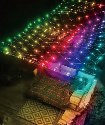 Vivvi App-Based Customizable, Color-Changing LED Net Lights 5ft x 3ft
