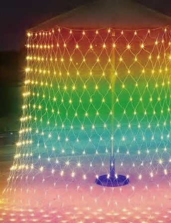 Vivvi App-Based Customizable, Color-Changing LED Net Lights 5ft x 3ft