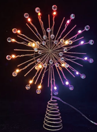 Vivvi App-Based Customizable, Color-Changing 8" Christmas StarBurst Tree Topper