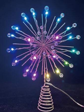 Vivvi App-Based Customizable, Color-Changing 8" Christmas StarBurst Tree Topper