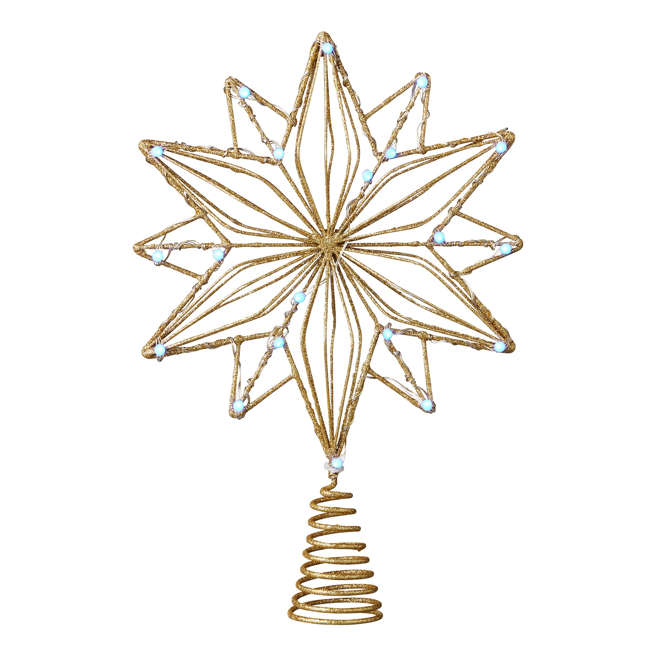 Vivvi App-Based Customizable, Color-Changing 8" Christmas Copper Star Tree Topper