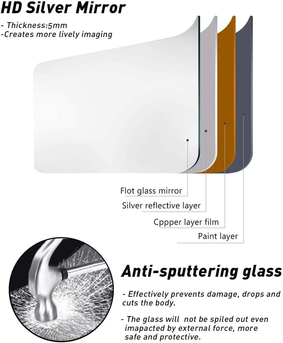 65"x 22" Arched Window Pane Floor Wall Mount Mirror