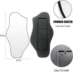 Large Black Irregular Mirror With Asymmetrical Frame
