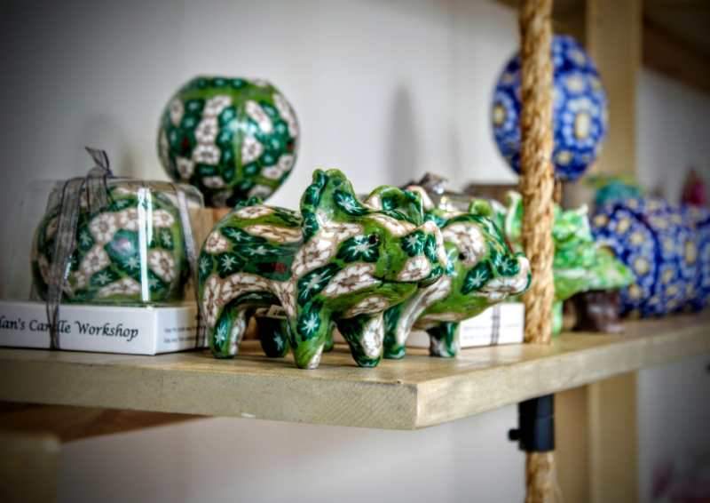 Green Flower Candle Ball