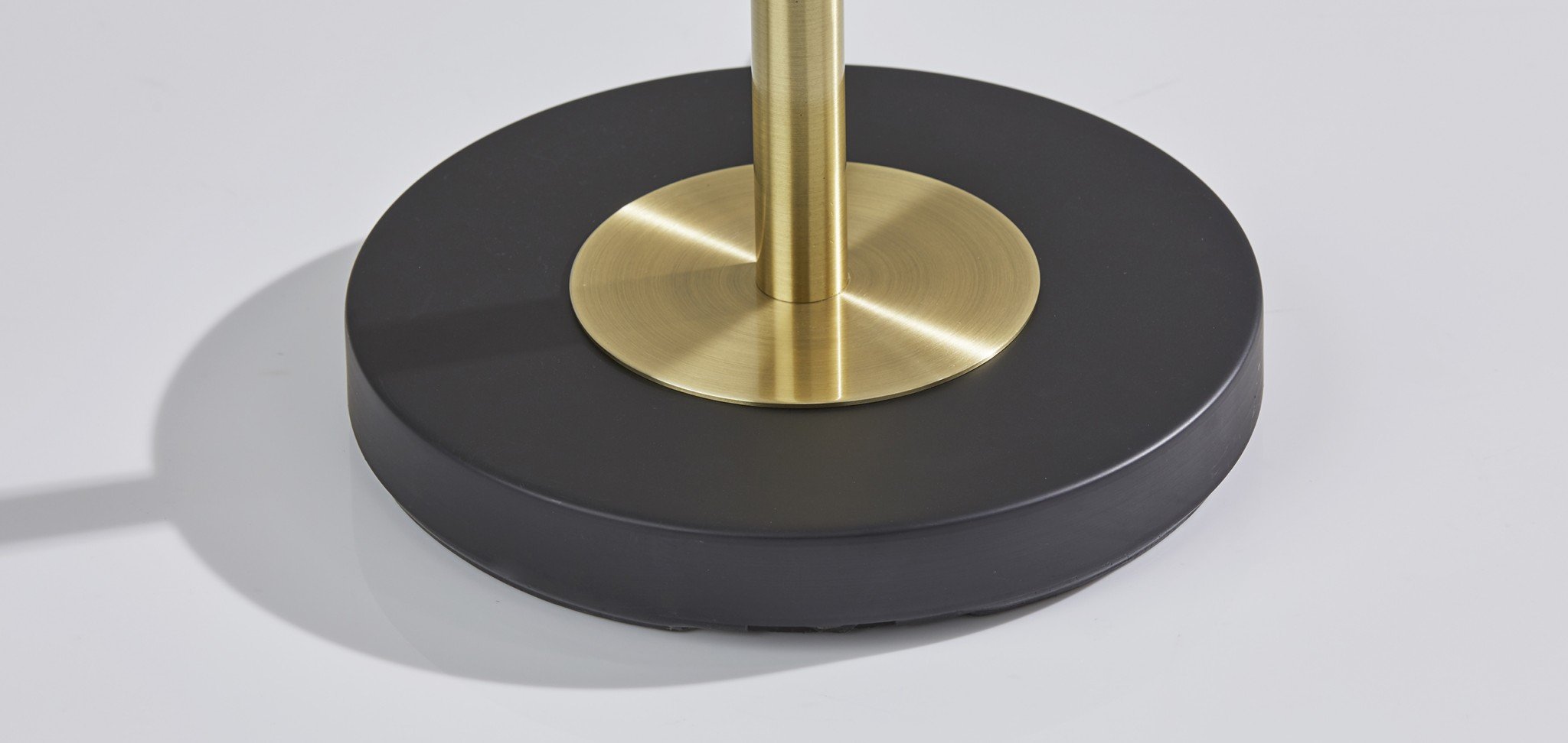 Antique Brass  Glass Metal Floor Lamp 10" X 10" X 65"