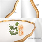 Oval Brushed Gold Mirror 24"x 36" Inch Wall Mounted
