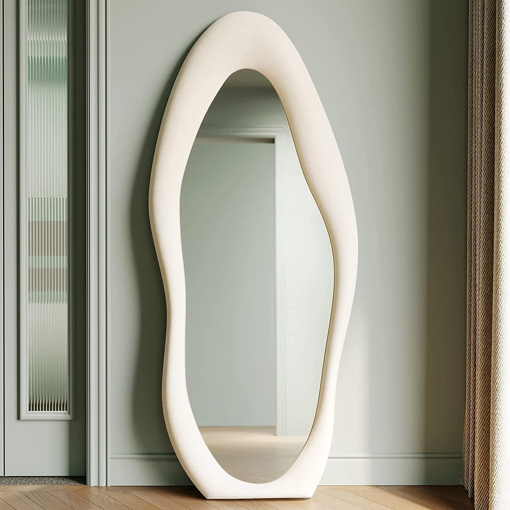 63" X 24" White Full Length Mirror Wooden Frame