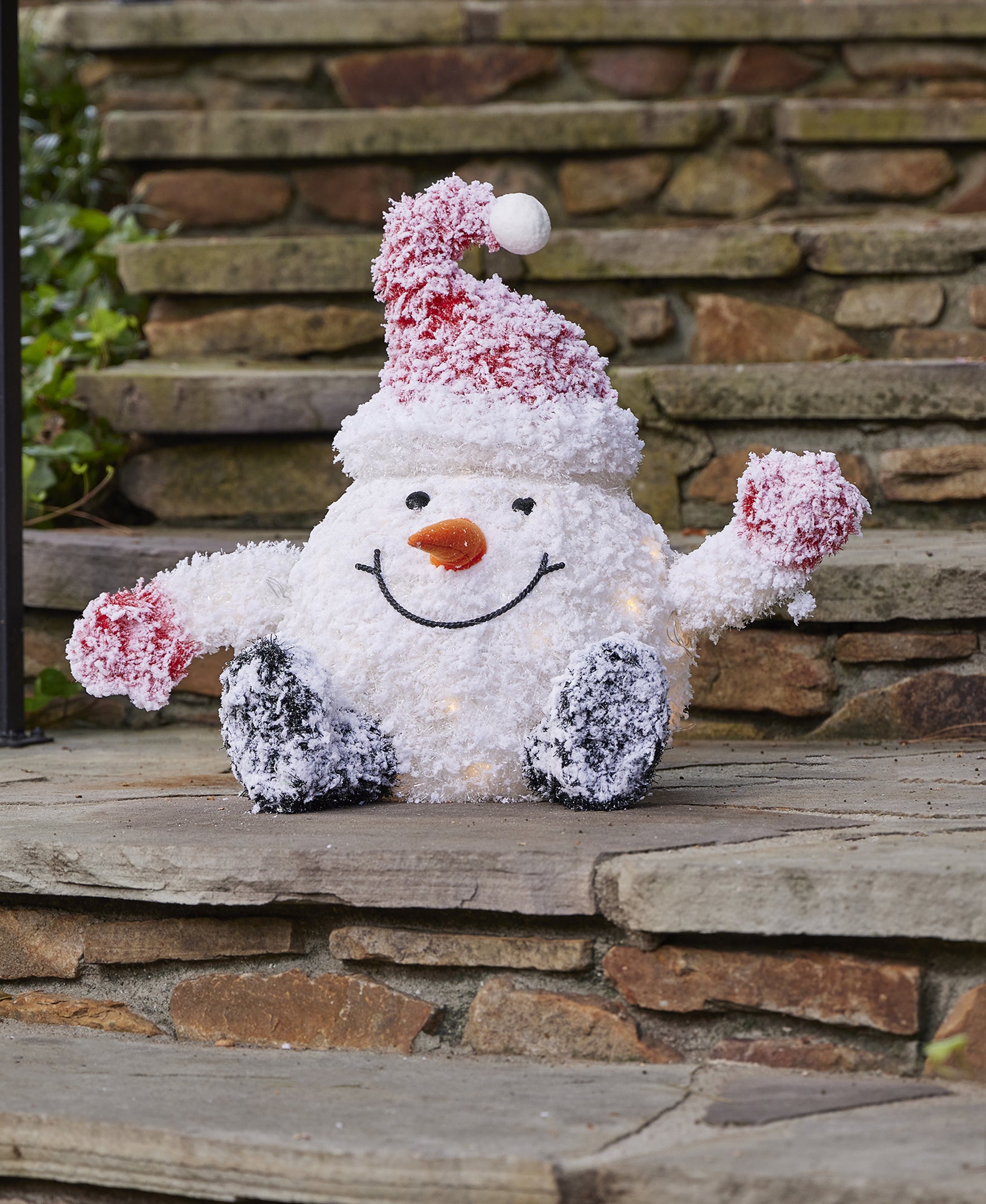 Snowbaby with Santa Hat Pre-Lit