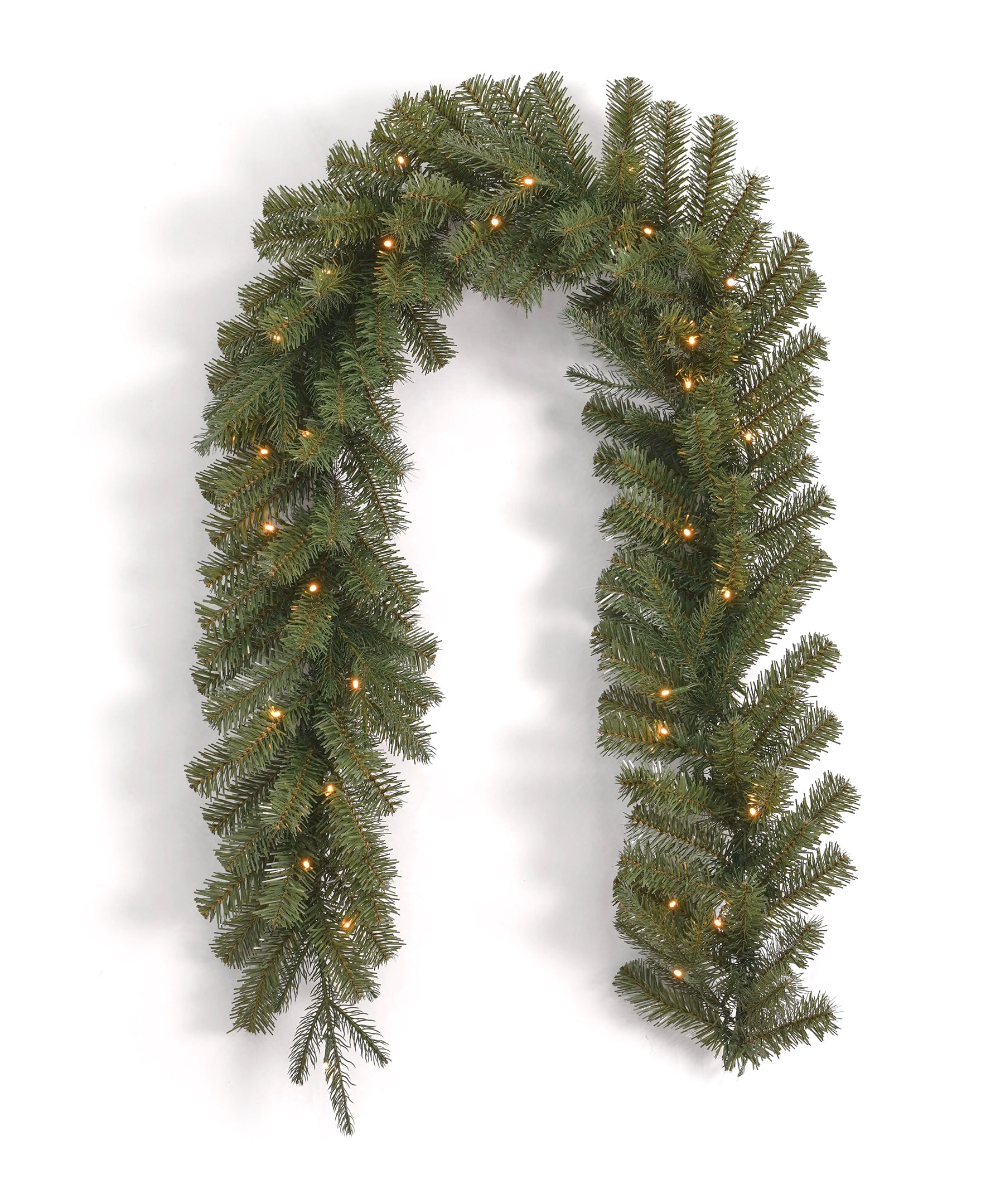 Clearance White Christmas Garland. FREE SHIPPING. Cordless, Pre