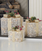 Glittered Gift Boxes - Set of 3