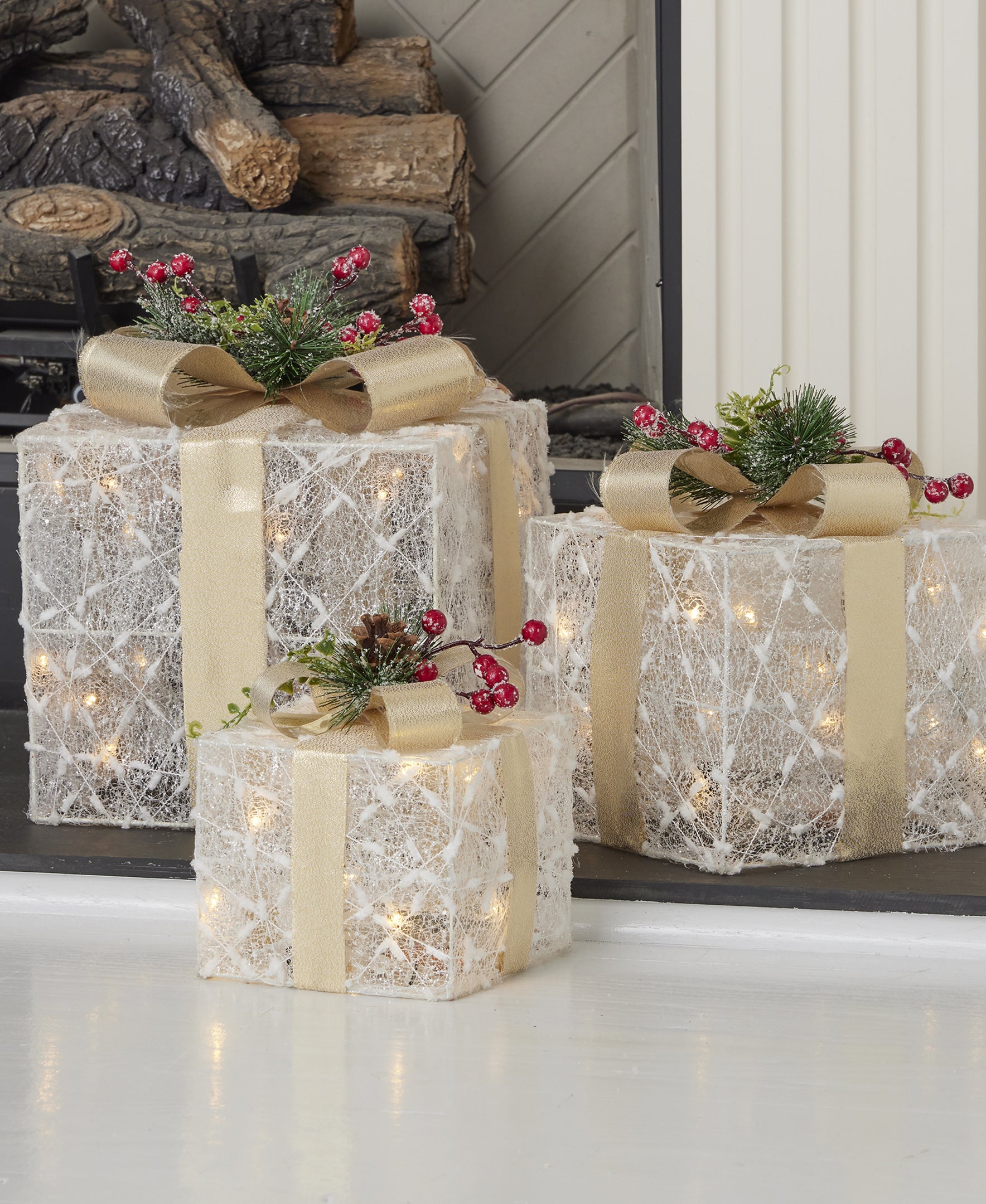 Glittered Gift Boxes - Set of 3