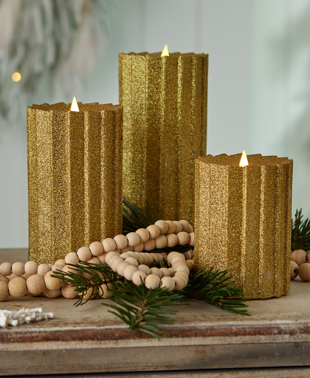 Sutton Fluted Motion Flameless Candle