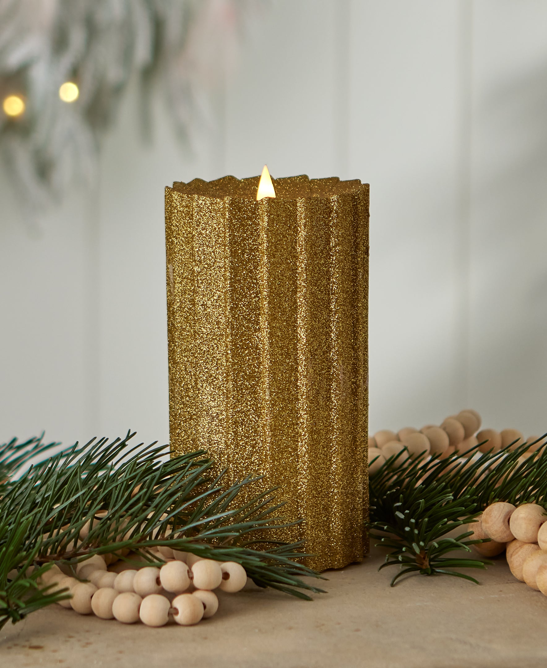 Sutton Fluted Motion Flameless Candle