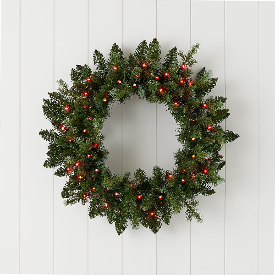 Bluffton 24" Wreath with RGB Lights and Remote