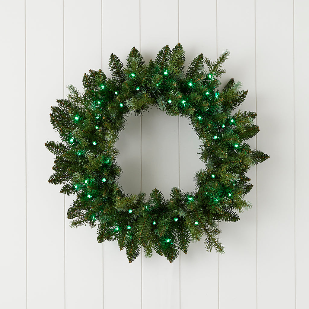 Bluffton 24" Wreath with RGB Lights and Remote