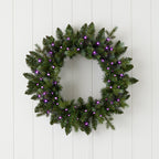 Bluffton 24" Wreath with RGB Lights and Remote