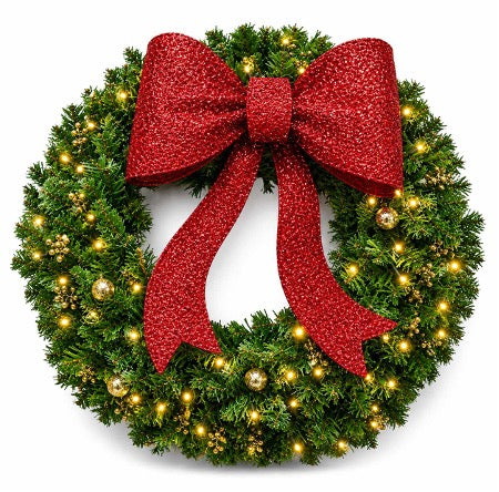 The Belmont 30" Prelit Wreath