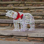 Pre-Lit Iridescent Polar Bear with Scarf