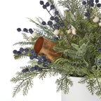 Mixed Mica Foliage with Harmony Bells 19in Arrangement in Ceramic Pot