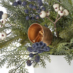 Mixed Mica Foliage with Harmony Bells 19in Arrangement in Ceramic Pot