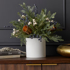 Mixed Mica Foliage with Harmony Bells 19in Arrangement in Ceramic Pot