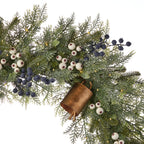 Mixed Mica Foliage with Harmony Bells 30in Wreath Pre-Lit with Fairy Lights (Battery-Operated)