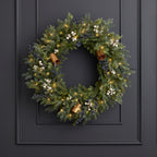 Mixed Mica Foliage with Harmony Bells 30in Wreath Pre-Lit with Fairy Lights (Battery-Operated)