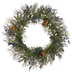 Mixed Mica Foliage with Harmony Bells 30in Wreath Pre-Lit with Fairy Lights (Battery-Operated)