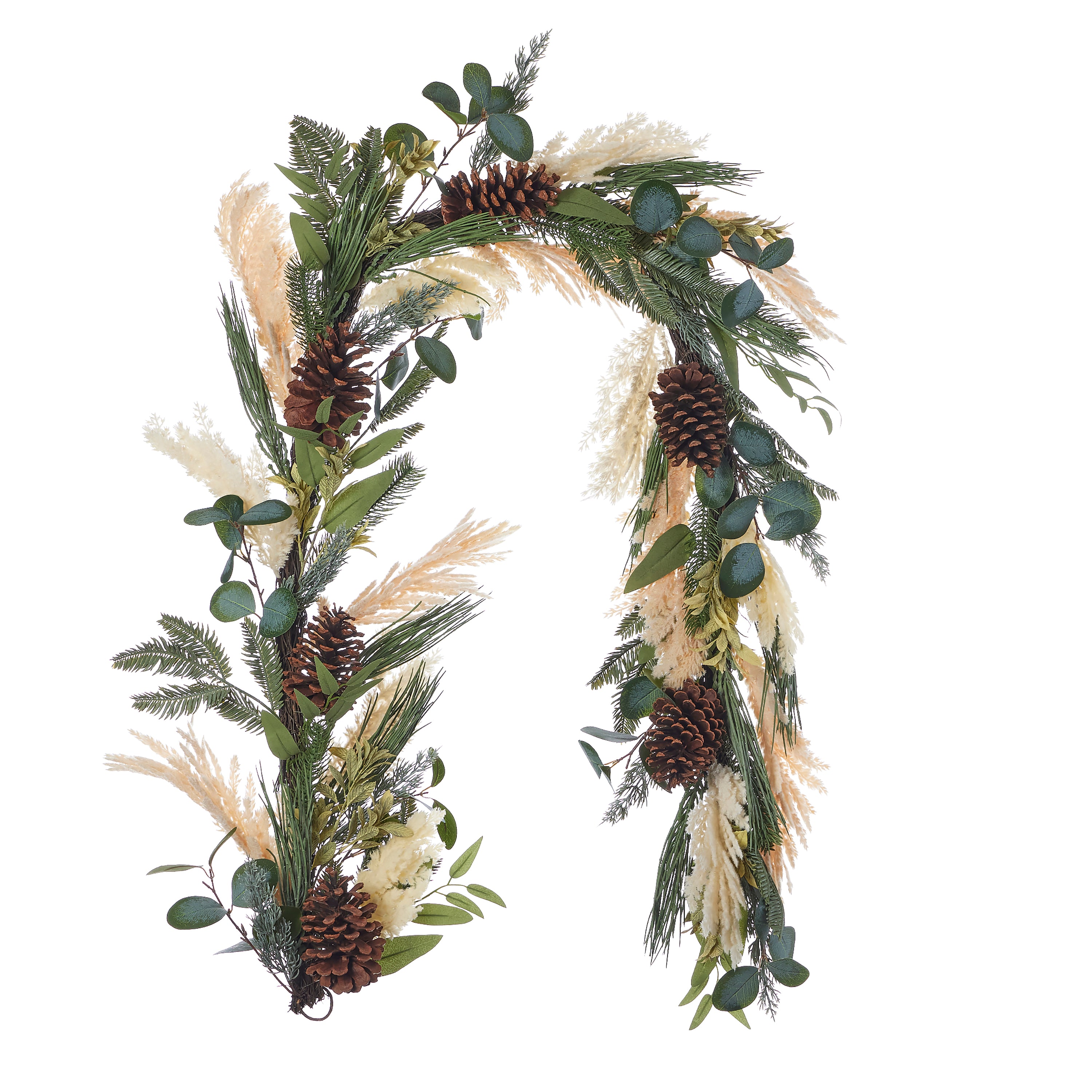 Eucalyptus and Pampas 6ft Garland