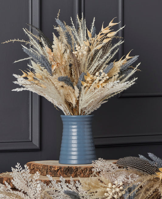 Fall Fields Bouquet with Feather and Pampas 18in Arrangement