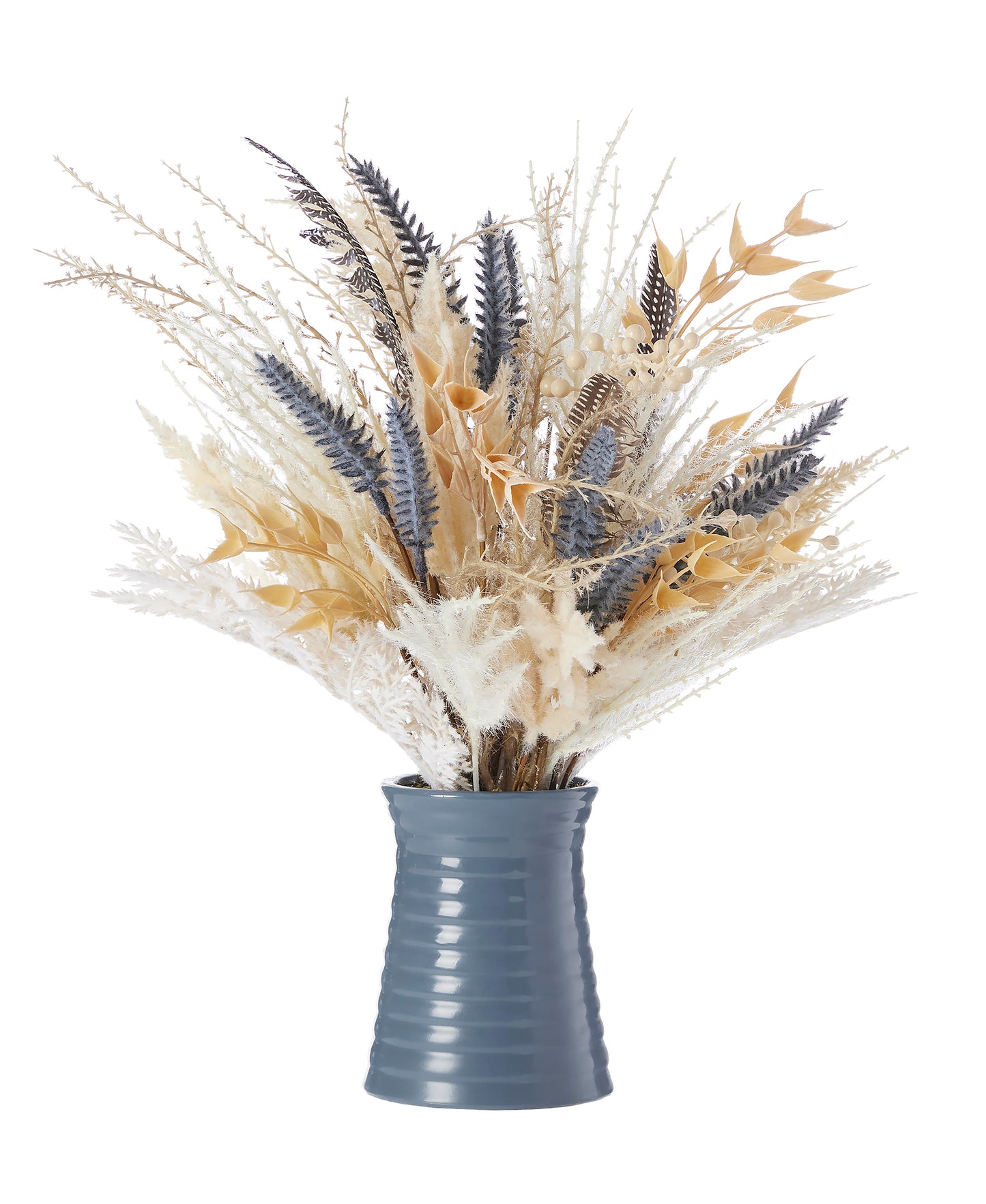 Fall Fields Bouquet with Feather and Pampas 18in Arrangement