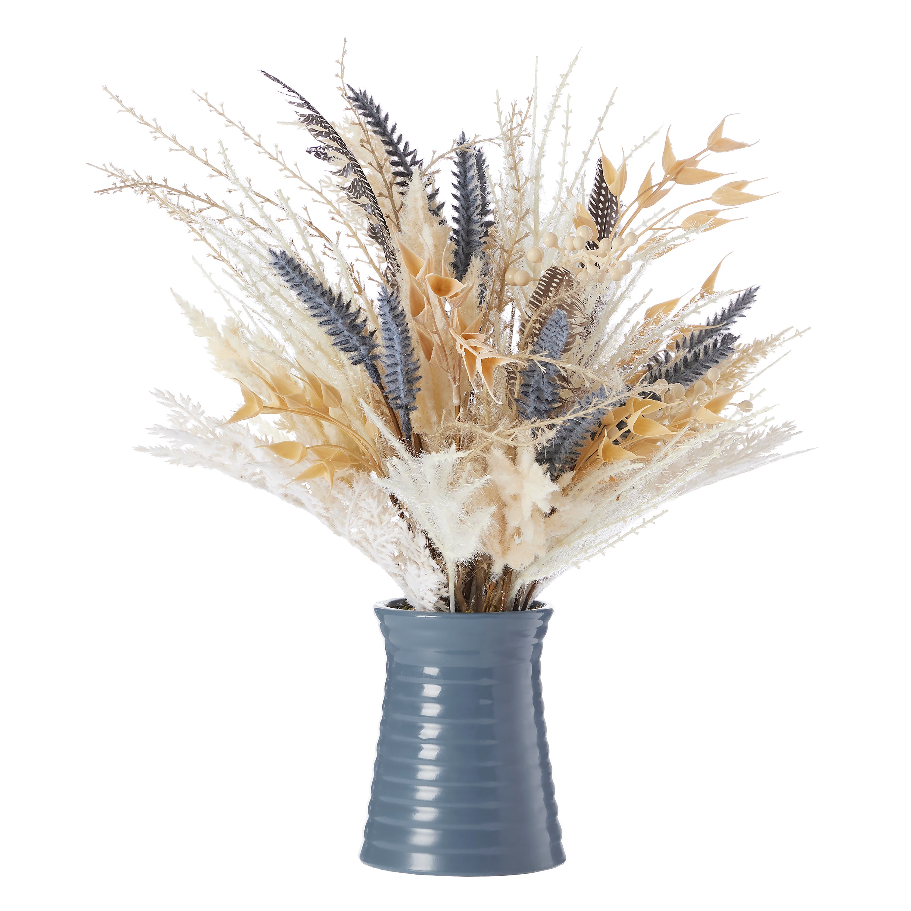 Fall Fields Bouquet with Feather and Pampas 18in Arrangement