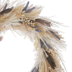 Fall Fields Bouquet with Feathers and Pampas 28in Wreath