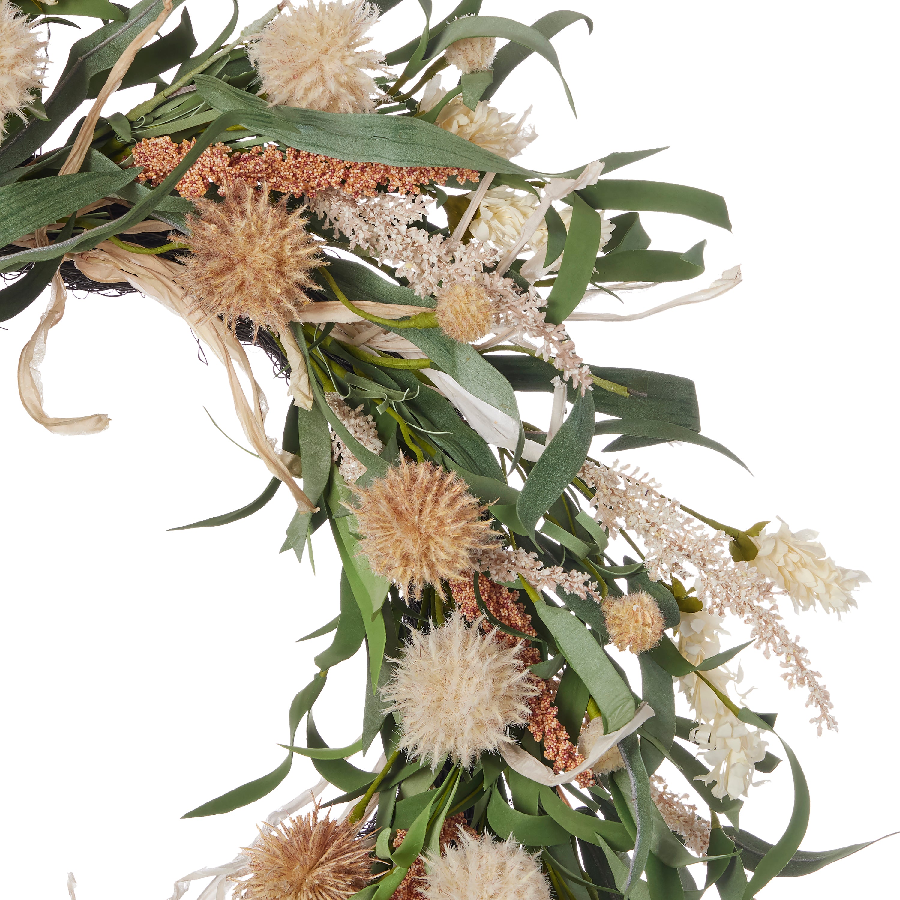 Globe Thistle Medley 24in  Wreath