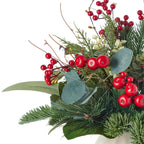 Magnolia Leaf, Eucalyptus, and Berry 19in Arrangement with Ceramic Pot