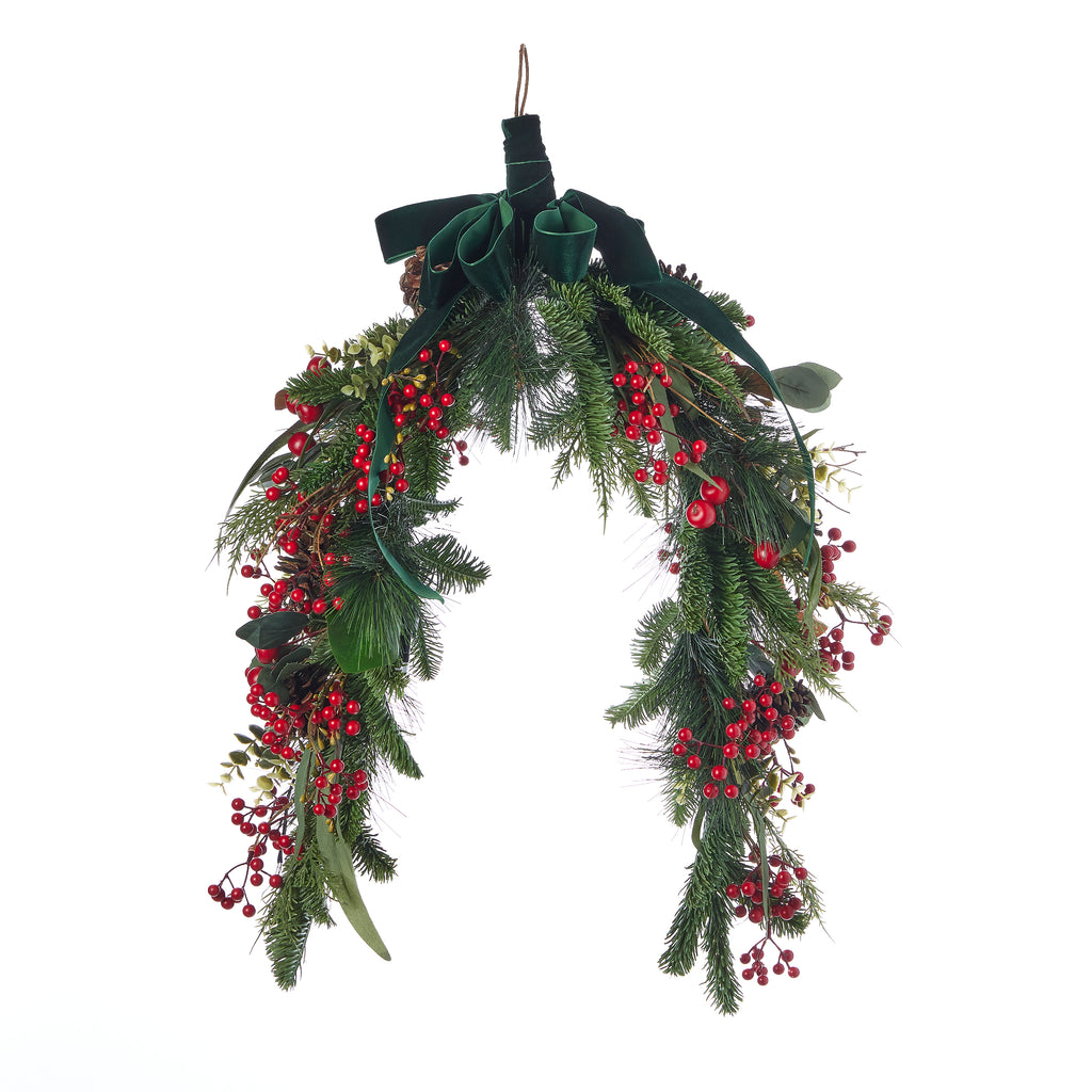 Magnolia Leaf, Eucalyptus, and Berry 30in Swag (Battery-Operated)