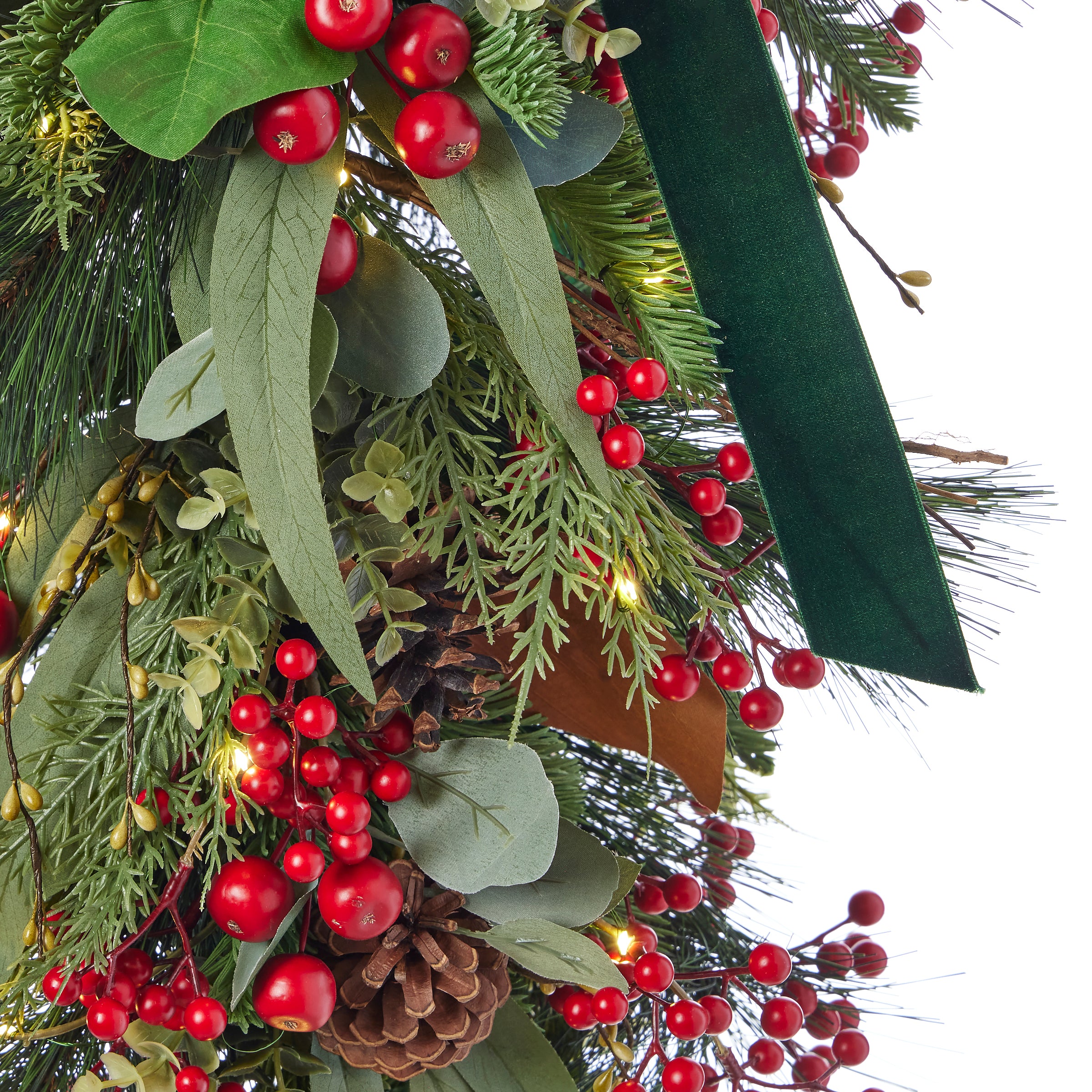 Magnolia Leaf, Eucalyptus, and Berry 30in Swag (Battery-Operated)