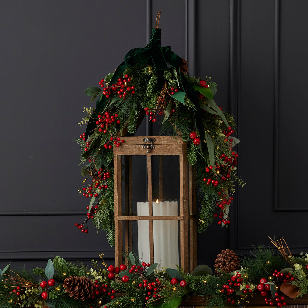Magnolia Leaf, Eucalyptus, and Berry 30in Swag (Battery-Operated)